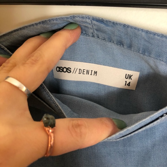 ASOS chambray wrap skirt with ruffles - Picture 4 of 4